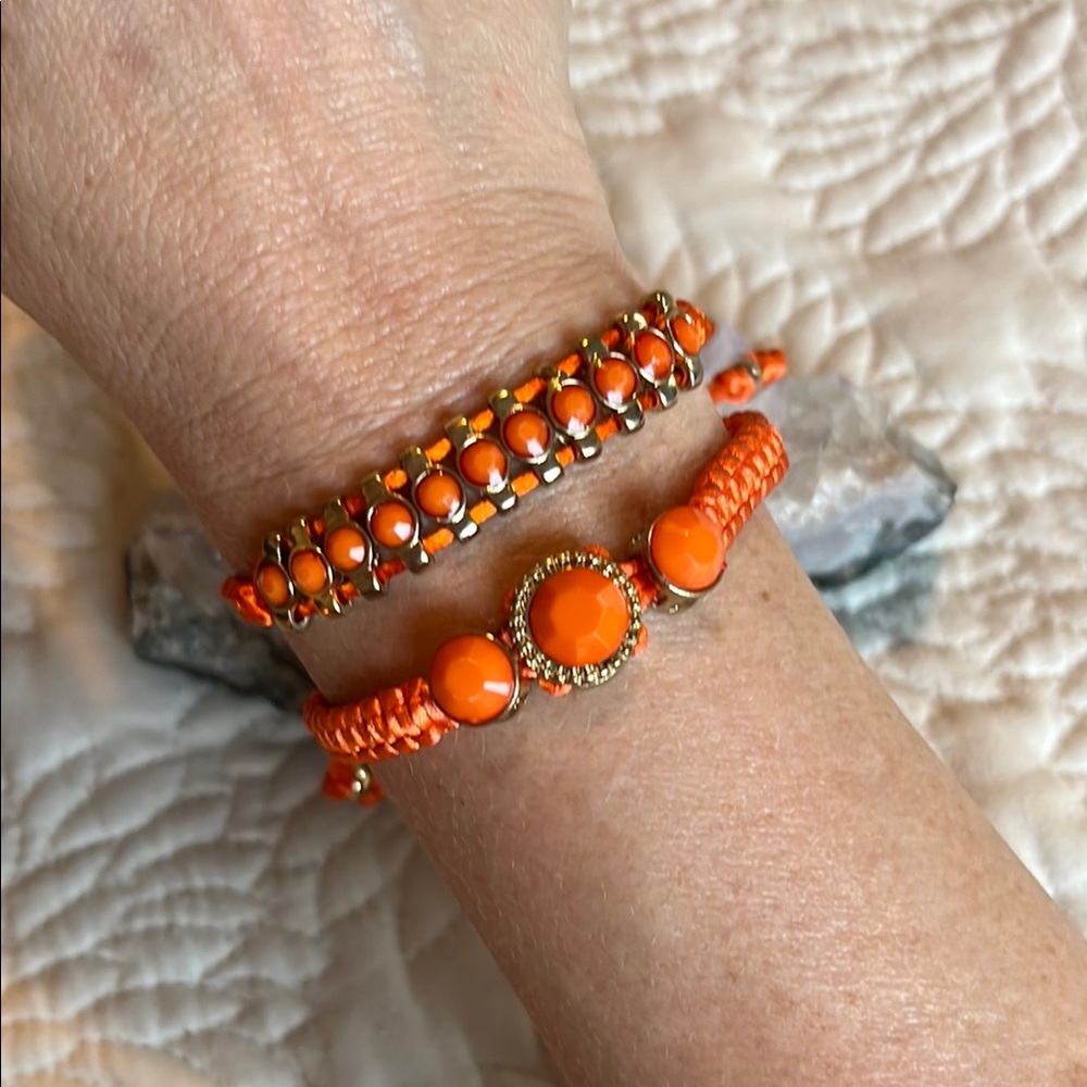 Orange Stacking Bracelet Set 🧡